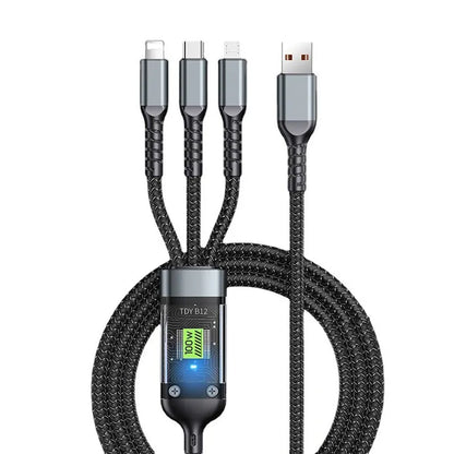 The TripleZap Whirl - 3 In 1  Fast Charging Cable