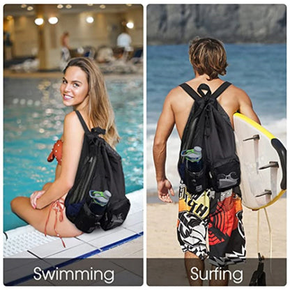 SplashSack - Drawstring Beach Backpack